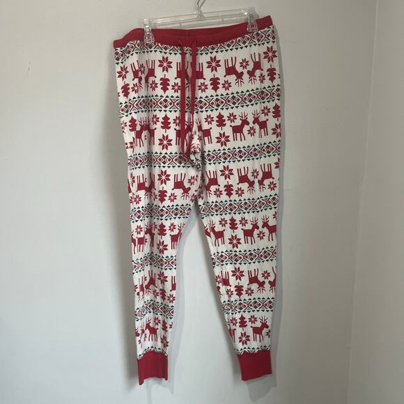 Hanna Andersson Organic Cotton Fair Isle Reindeer Holiday Pajama Set XL - Picture 3 of 7